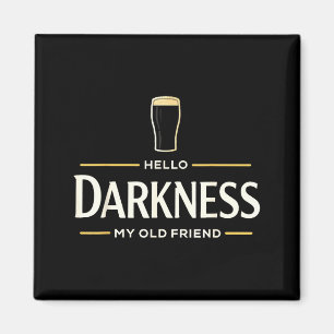 Hello darkness old friend irish beer st. patrick's magnet