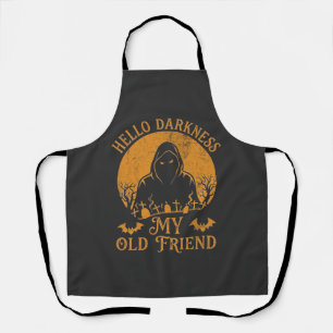 Hello Darkness Old Friend Reaper Orange Moon Grave Apron