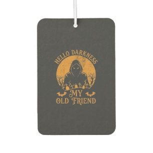 Hello Darkness Old Friend Reaper Orange Moon Grave Car Air Freshener