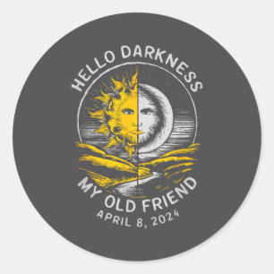 Hello Darkness Old Friend Solar Classic Round Sticker