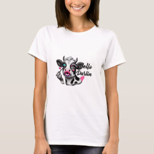 Hello Darlin Cute Sassy Cow - Puckering Lips T-Shirt