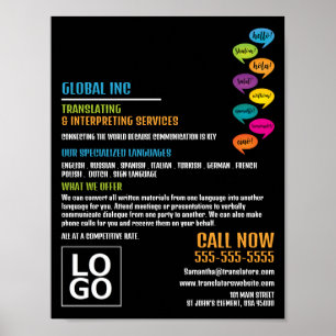 Hello Design, Translator & Interpreter Poster
