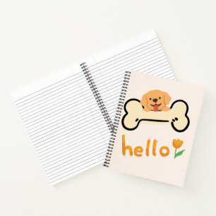 Hello Dog & Tulip Notebook