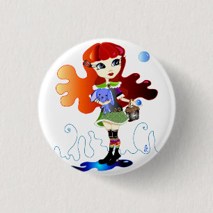 Hello Dollies: Fira and Bluebunny 3 Cm Round Badge