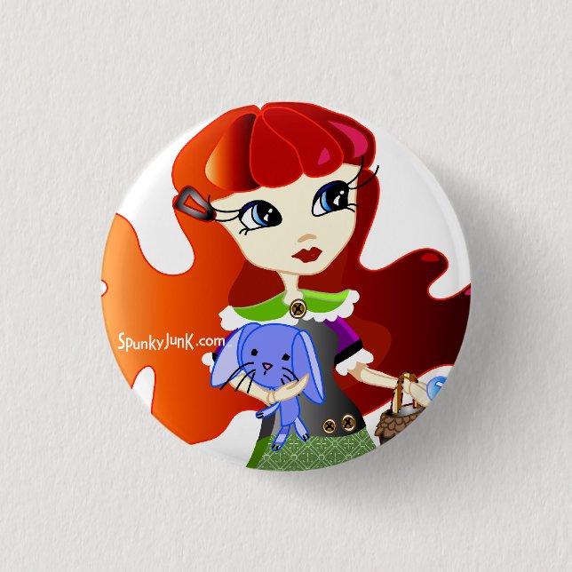 Hello Dollies: Fira and Bluebunny Headshot 3 Cm Round Badge (Front)