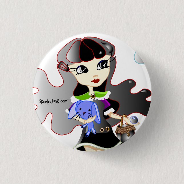 Hello Dollies: Fira and Bluebunny Headshot 3 Cm Round Badge (Front)
