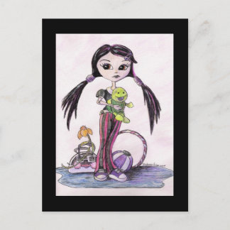 Hello Dollies: Leela the Pouty Girl Postcard