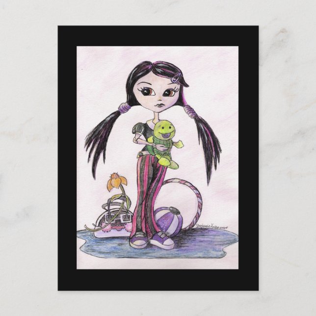 Hello Dollies: Leela the Pouty Girl Postcard (Front)