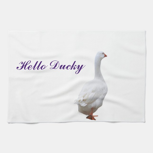 Hello Ducky Custom Kitchen Towels (Horizontal)