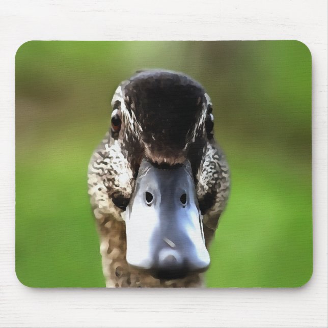 Hello Ducky Quirky Duck Portrait Mouse Pad (Front)