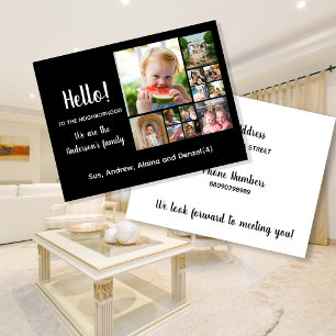 Hello,Editable We're New to the Neighbourhood phot Postcard