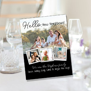Hello Editable We're New to the Neighbourhood phot Postcard