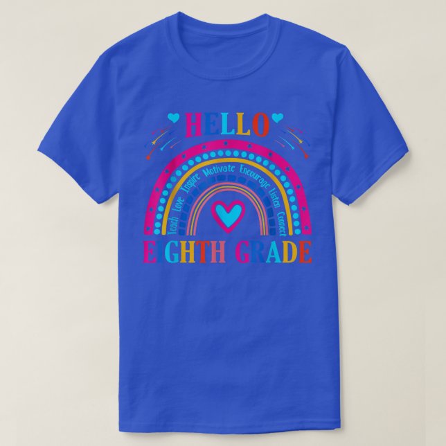 Hello Eighth Grade Back To School For Teachers Gir T-Shirt (Design Front)