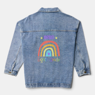 Hello Eighth Grade Rainbow Team 8th Grade    Denim Jacket
