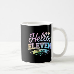 Hello Eleven Est 2014 Coquette Bow 11th Birthday G Coffee Mug