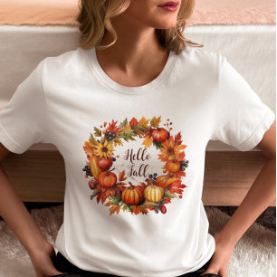 Hello Fall, Autumn Fall Vibes T-Shirt