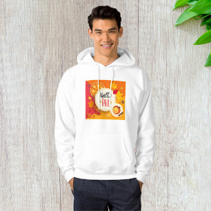 Hello Fall Autumn Leaves and Pumpkin Pie  Hoodie