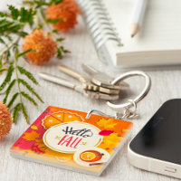 Hello Fall Autumn Leaves and Pumpkin Pie