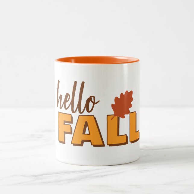 Hello Fall Autumn Mug (Center)