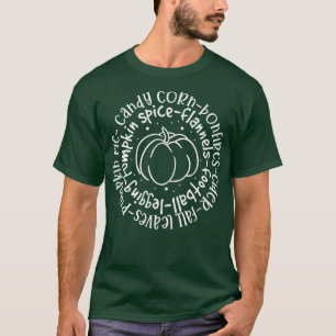 Hello Fall Autumn Thanksgiving Candy Corn Cider Fa T-Shirt