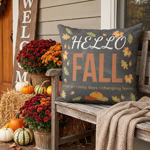 Hello Fall Chalkboard Cushion