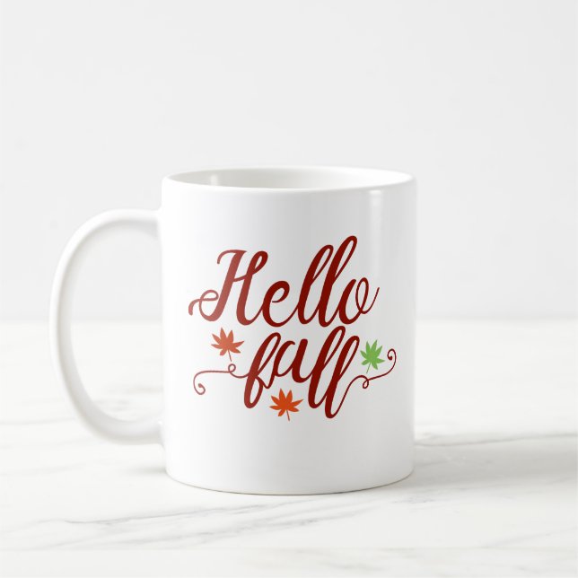 Hello Fall Classic Coffee Mug (Left)