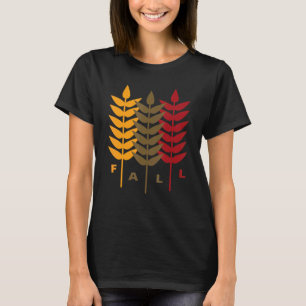 Hello Fall Colorful Leaves October Autumn T-Shirt