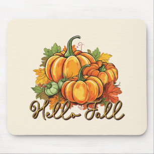 Hello Fall – Cosy Pumpkin Patch Mouse Pad