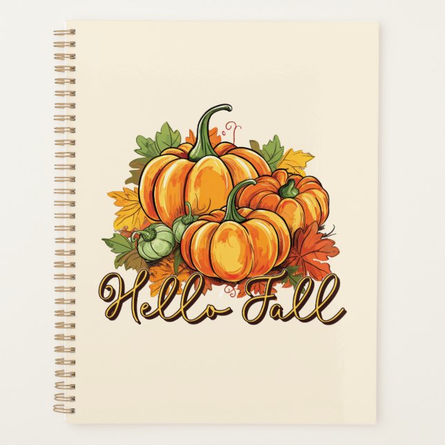 Hello Fall – Cosy Pumpkin Patch Planner (Front)