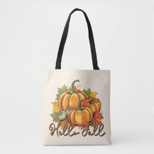 Hello Fall – Cosy Pumpkin Patch Tote Bag