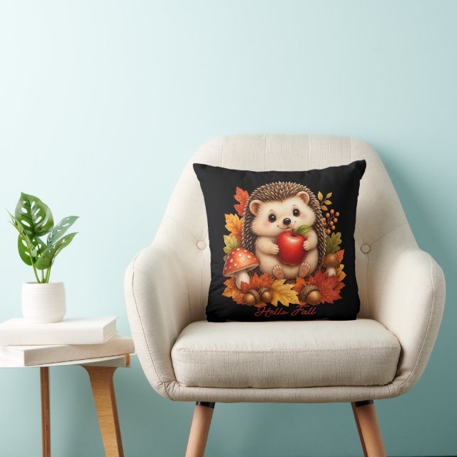 Hello Fall Cute Hedgehog  Cushion (Chair)