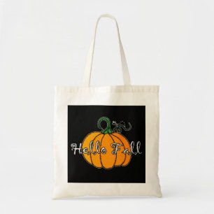 Hello Fall Fall Pumpkin Hellow Pumpkin Tote Bag