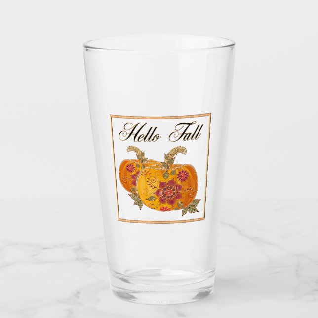 Hello Fall Glass (Front)