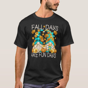 Hello Fall Gnome Quote For Men And Women Orange A T-Shirt