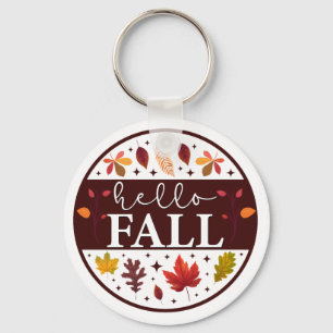 Hello Fall Key Ring