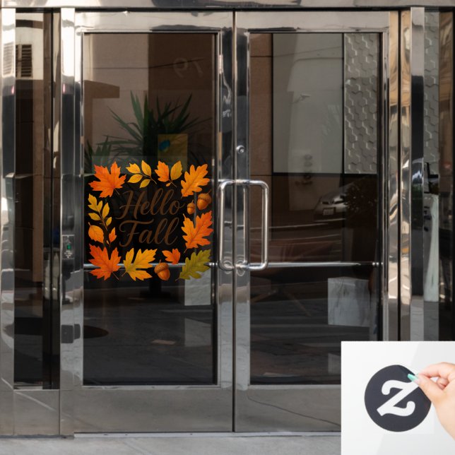 Hello Fall leaves and acorns (Office Door)