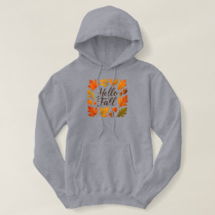 Hello Fall leaves and acorns Hoodie