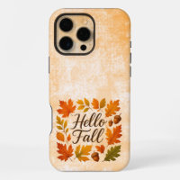 Hello Fall leaves and acorns