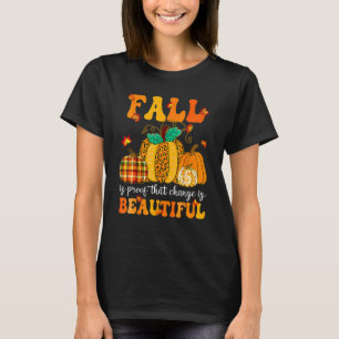 Hello Fall Leopard Pumpkin Spice Fall Vibes Autumn T-Shirt