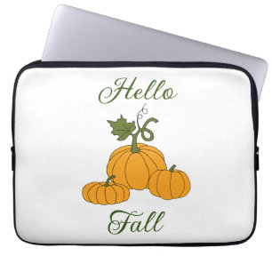 Hello Fall Minimalist Cute Laptop Sleeve