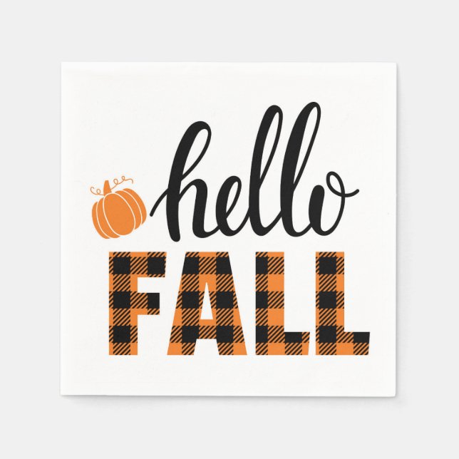 Hello Fall Napkin (Front)