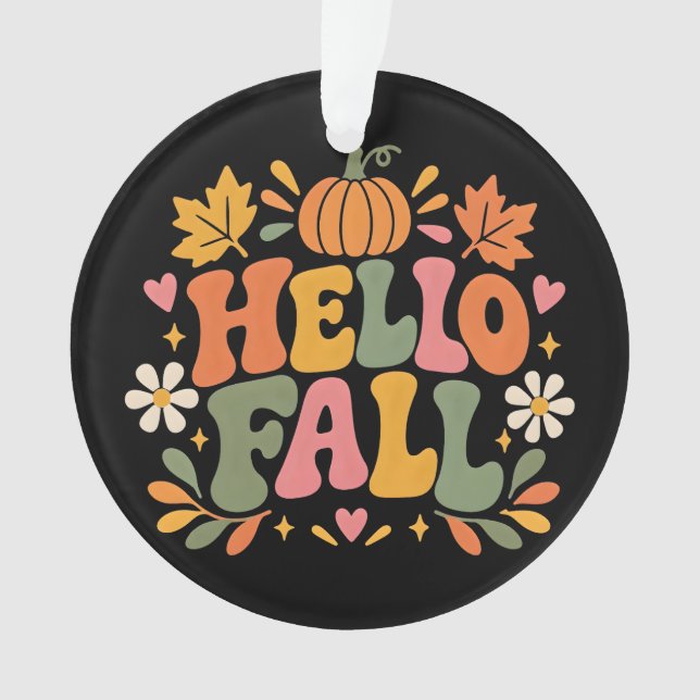 Hello Fall Ornament (Front)