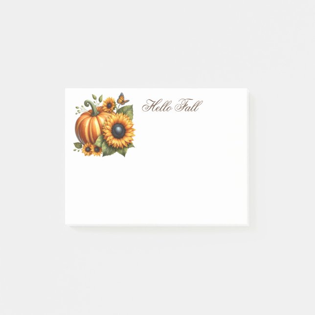Hello Fall Post it Notes (Front)