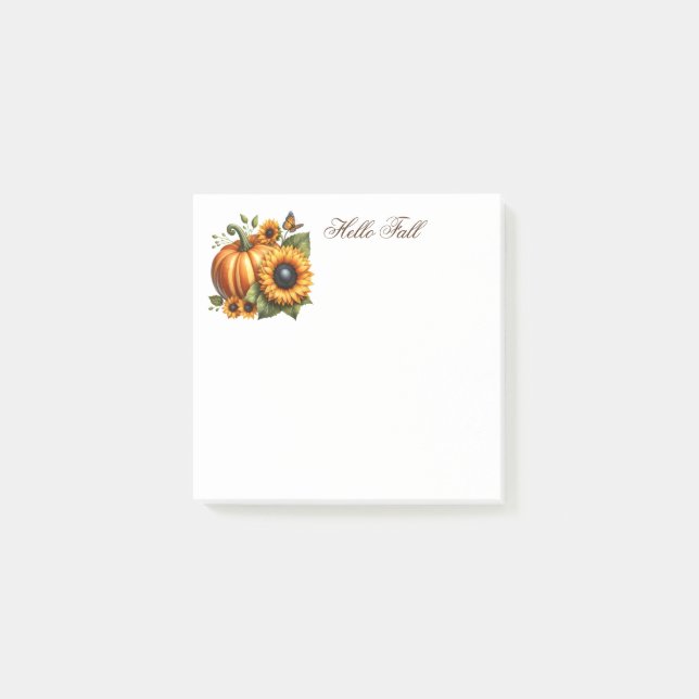 Hello Fall Post it Notes (Front)