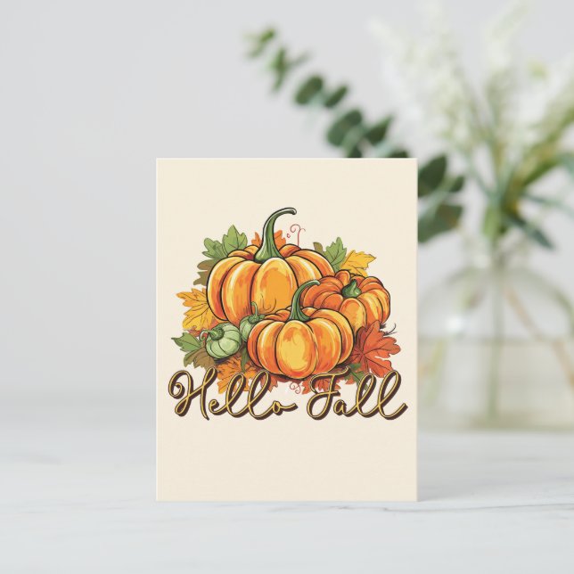 Hello Fall Postcard (Standing Front)