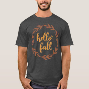 Hello Fall Pumpkin Halloween, Hello Fall Thanksgiv T-Shirt