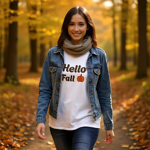Hello Fall – Pumpkin Season Cosy Autumn Design T-Shirt