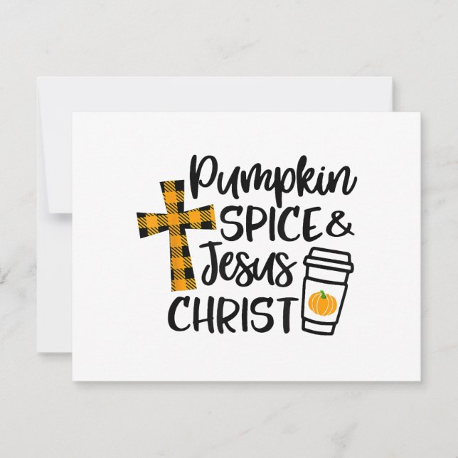 Hello Fall Pumpkin Spice & Jesus Christ Fall Chris Card (Front)