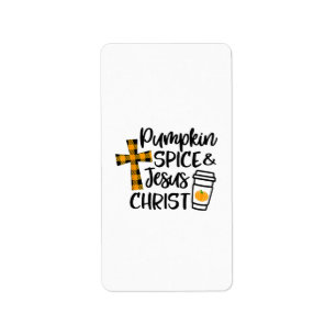 Hello Fall Pumpkin Spice & Jesus Christ Fall Chris Label