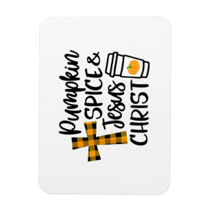 Hello Fall Pumpkin Spice & Jesus Christ Fall Chris Magnet